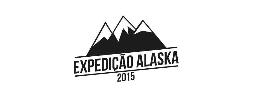 Logotipo montanhas com texto "Expedição Alaska 2015".